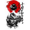 Geisha Dragon Japan Art Design