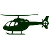 Silhouette d’hélicoptère vert