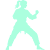Silhouette menthe combative