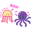 Jelly Ghost scares octopus