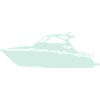 Yacht silhouette in pastel mint