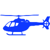 Blauer Helikopter Silhouette