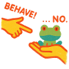 Grenouille défiant