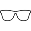 Schutzsonnenbrillenlinie Icon Sicherheitsbrille Vec
