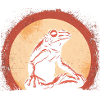 Namaste Yoga Frog Meditation Retro