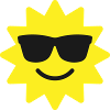 Sonnenbrillen-Sonnensymbol