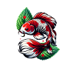 Red Koi Carp Japan Style