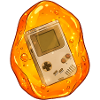 Game Boy versunken in Bernstein