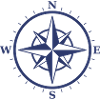 Kompass-Rosenlinien-Symbol Navigationsrichtung Vektor