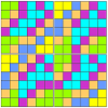 Kaleidoscopic pixel pattern