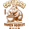 Capybara Ramen Nudeln Retro Kunst