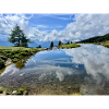 Alpensee Spiegelbild Panorama