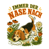 Nase Nach Abenteuer Hundemotiv