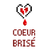 Coeur Brisé Pixel Retro