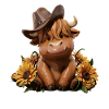 Cow with Sunflowers Cowboy Hat