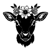 Floral Cow