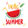Bonjour illustration de pastèque d’été