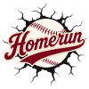 Retro-Homerun-Baseball-Platz-Wand-Sportkunst