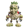 Kohlroboter: Blumengesicht und Roboterkörper