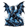 Brüllender blauer Drache