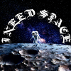 Astronaut on Moon Arc Cosmic Text