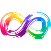 Rainbow Infinity Pinselstrich