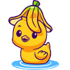 Sunlit Duckling Splash