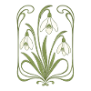 Snowdrops in Art Nouveau style