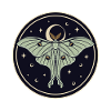 Papillon lune dans le cercle zodiacal