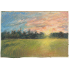 Wiese bei Sonnenuntergang