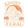 Spooky und Feral Waschbär Halloween