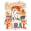 Spooky and Autumn Retro Motif