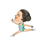 Illustration Dancer in Chibi Style