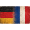 Germany France Friendship Grunge Flag
