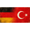 Germany Turkey Friendship Grunge Flag
