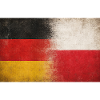 Germany Poland Friendship Grunge Flag