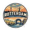 Retro Rotterdam Erasmus-Brückenabzeichen