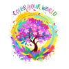 Farbenfroher blühender Baum