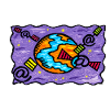 Earth in Orbit of @ Symbols