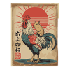  あよがに Japanischer Hahn Mit Hamster Retro