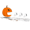 Halloween Nostalgia Gamer Pumpkin Ghosts Motif
