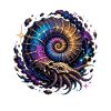 Spirale cosmique d’ammonite