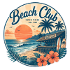 Sunset at Beach Club Retro