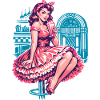 50s Diner Pin-Up: Retro Rockabilly Style