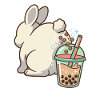 Cute Bunny Funny Boba Bubble Tea