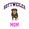 Rottweiler Mom Logo in Pink