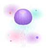 Kosmische Neonquallen