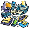 Retro Tech Desk Cartoon