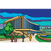 Vivid Modernist Museum Plaza