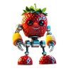 Cute Strawberry Robot Mascot Sci-Fi